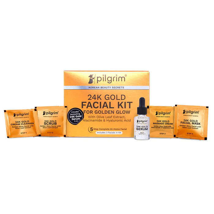 PIL. 24K GOLD FACIAL KIT FOR GOLDEN GLOW